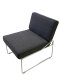 Porters 1 Seater, White Frame, Grey Cushions